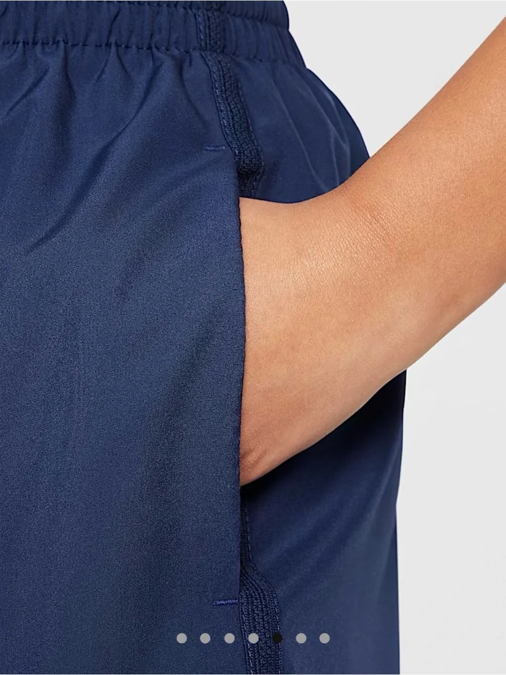 3 pairs of Nike Boys Navy Blue Athletic Shorts with Swoosh.
